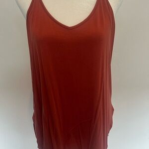 Z Supply Tank Top Women's Large Brown Sleeveless V‎ Neck Casual